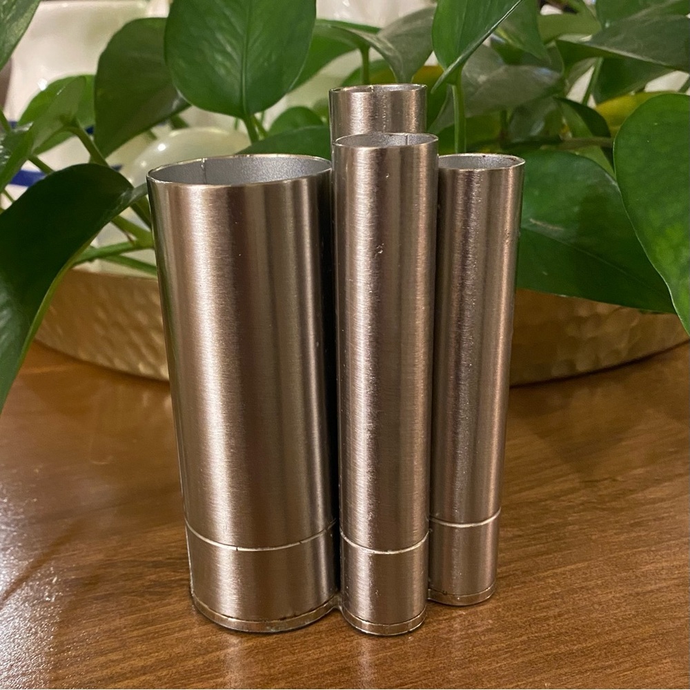 Kohls STRUCTURE Brushed Stainless Steel Test Tube Multi Cylinder Flower Bud Vase